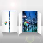 Klappkarte "Zuversicht" (1) - "Frau mit Regenschirm" (Jens Henning)