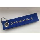 Schlüsselanhänger (Filz, dunkelblau) "Dich schickt der Himmel!"