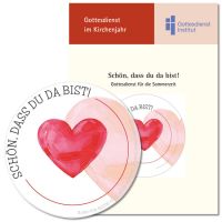 "Schön, dass du da bist." Gottesdienst für die Sommerzeit (2026) zum gleichnamigen Bierdeckel 