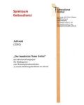 Advent (2002) zum Verkündigungsspiel "Der hundertste Name Gottes" - Download