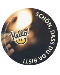 10er-Pck Aufkleber „Hello“  (6 cm) mit Text „Schön, dass Du da bist!“ 