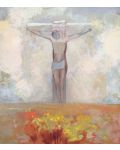 Klappkarte "Christus am Kreuz" (Christ en croix, Odilon Redon, 1910)